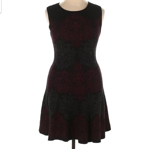 Max Studio Dresses & Skirts - Max Studio sleeveless floral knit dress with red grey details women size XL (315